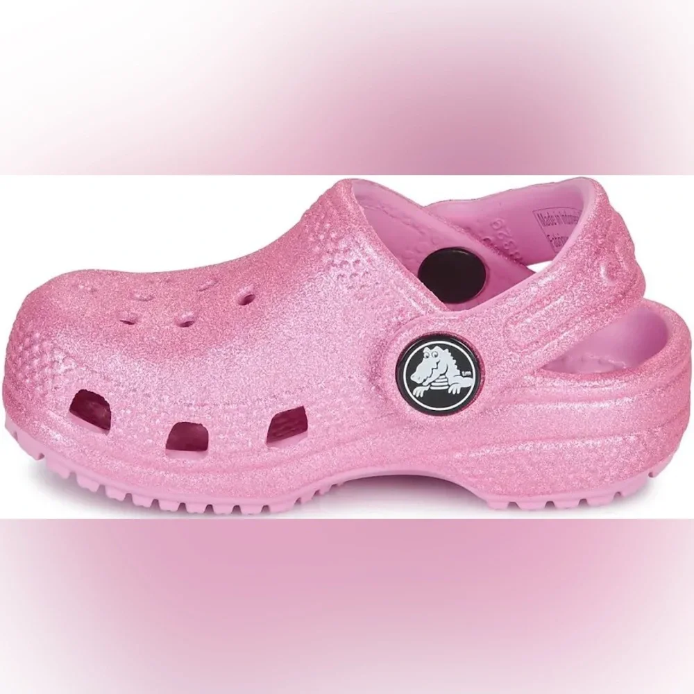 Crocs Toddler Classic Glitter Clogs NWT Size 6 - Picture 2 of 3